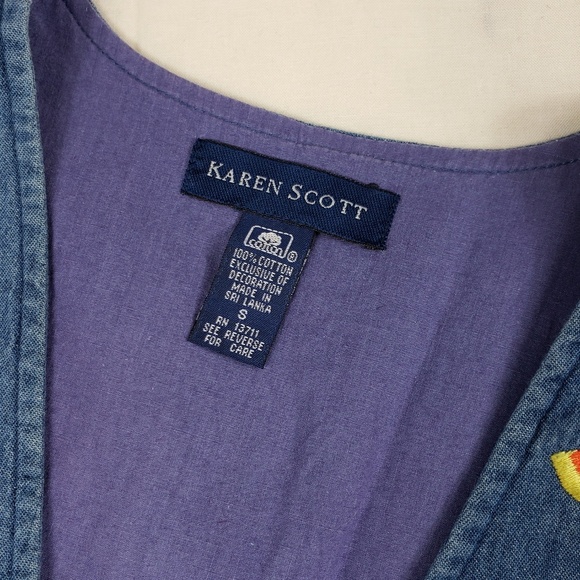 Karen Scott Halloween Candy Corn Vest - Picture 3 of 4